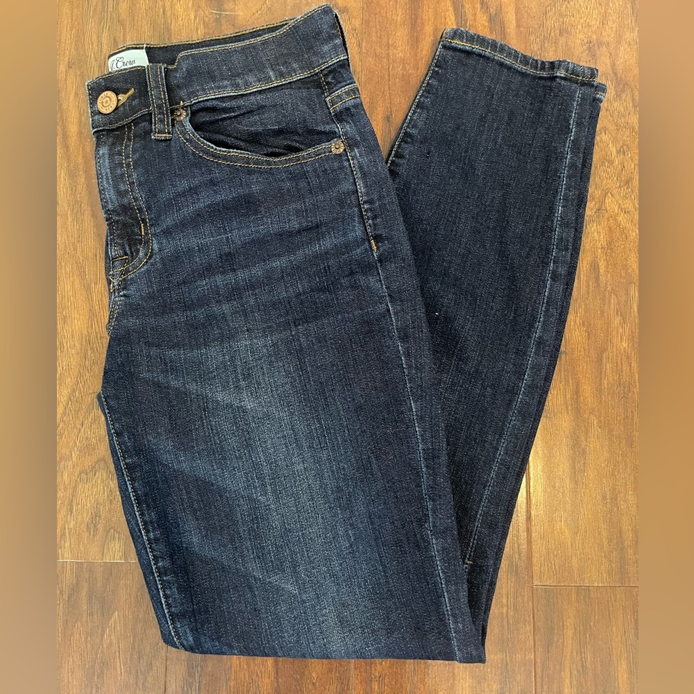 J.Crew Toothpick Skinny Jeans Womens 27 Dark Wash Mid Rise Stretch Denim Pants